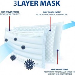 3 Ply Mask With Melt Pack of 50